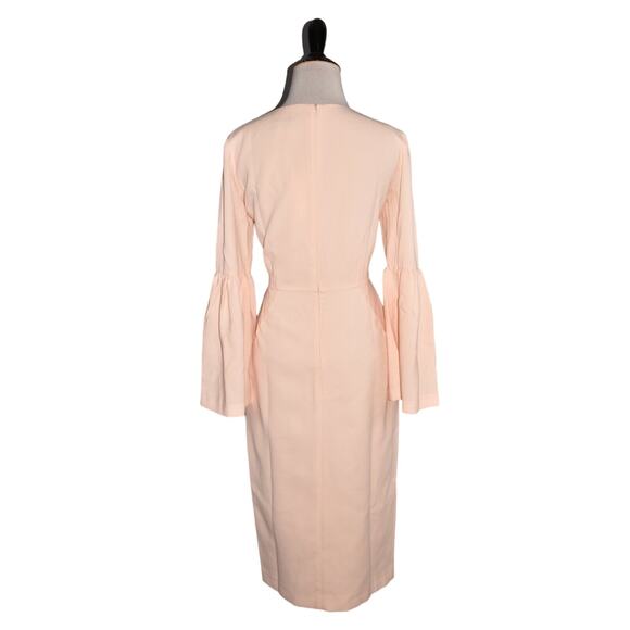JILL JILL STUART NEW $350 Bell Sleeve V-Neck Dress in Powder Size 6 - Picture 3 of 4